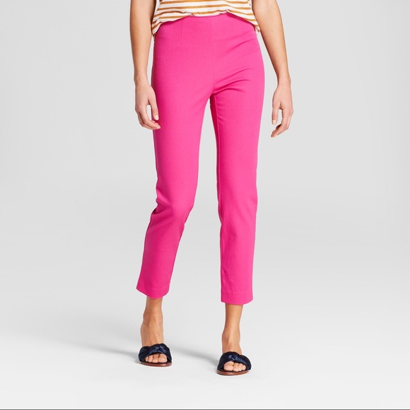 Fuschia Pink Skinny High-Rise Ankle Pants - Picture 8 of 8